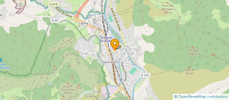 localisation de l'entreprise ESPACE COIFFURE à TARASCON-SUR-ARIEGE