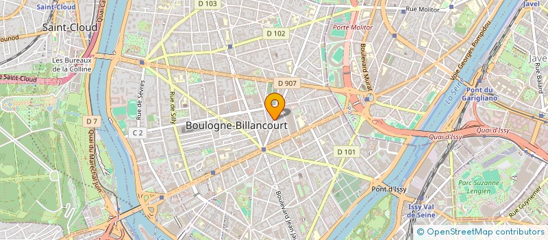 localisation de l'entreprise ESPACE COIFFURE 98 à BOULOGNE-BILLANCOURT