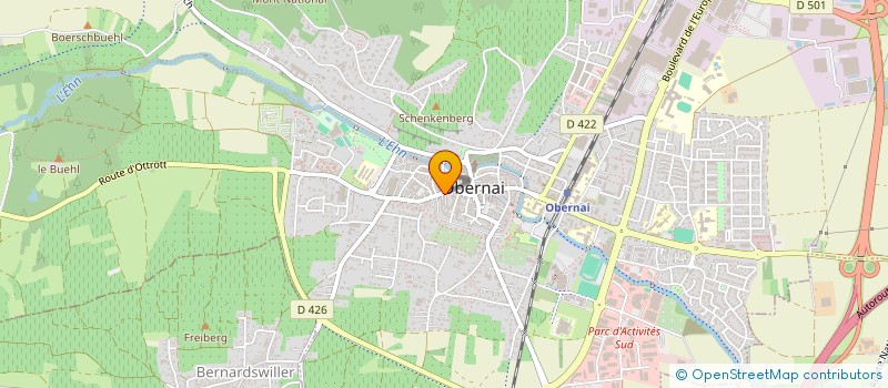 localisation de l'entreprise ESPACE COIFFURE LUMINESCENCE  OBERNAI