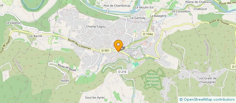 localisation de l'entreprise ESPACE COLORATIF à LES VANS