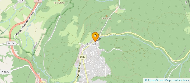 localisation de l'entreprise ESPACE COMMERCIAL DU HAUT BUGEY à ARBENT