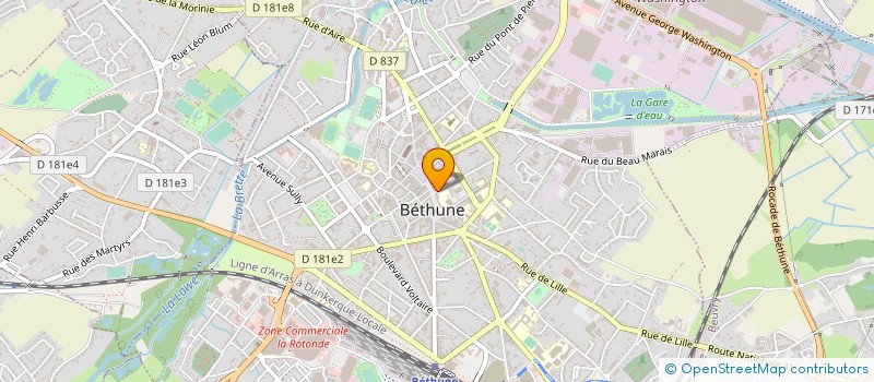 localisation de l'entreprise ESPACE COMMUNICATION à BETHUNE