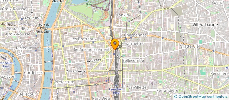 localisation de l'entreprise ESPACE COMMUNICATION BROTTEAUX  LYON