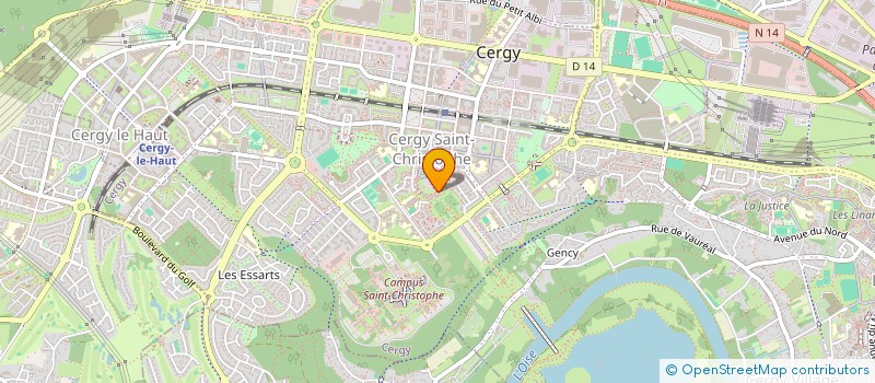 localisation de l'entreprise ESPACE COMMUNICATION ET NEGOCE  CERGY