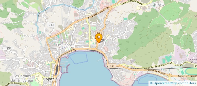 localisation de l'entreprise ESPACE COMMUNICATION SERVICES CORSE à AJACCIO