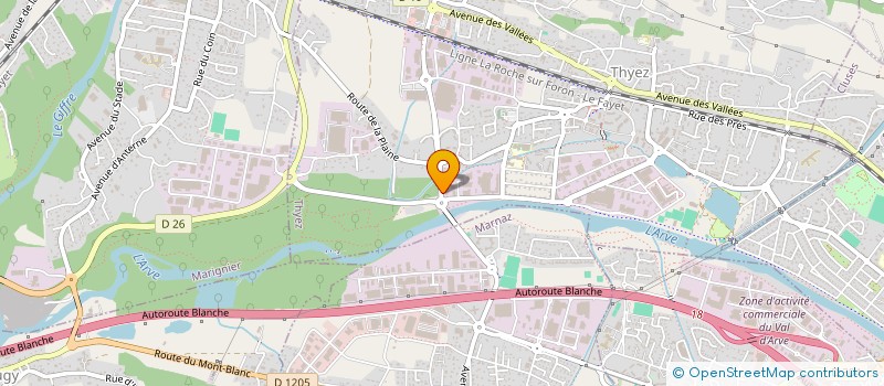 localisation de l'entreprise ESPACE COMMUNICATIONS  THYEZ