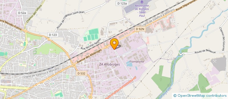 localisation de l'entreprise ESPACE CONCEPT à ROMANS-SUR-ISERE
