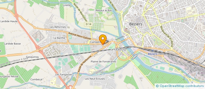 localisation de l'entreprise ESPACE CONCEPT HABITAT à BEZIERS
