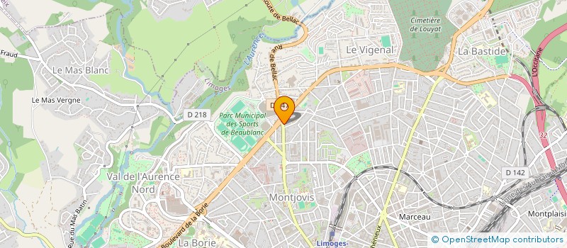 localisation de l'entreprise ESPACE CONDUITE à LIMOGES