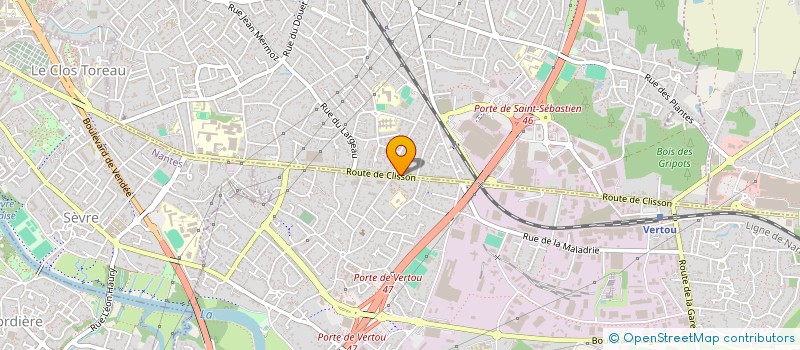 localisation de l'entreprise ESPACE CONSTRUCTION  SAINT-SEBASTIEN-SUR-LOIRE