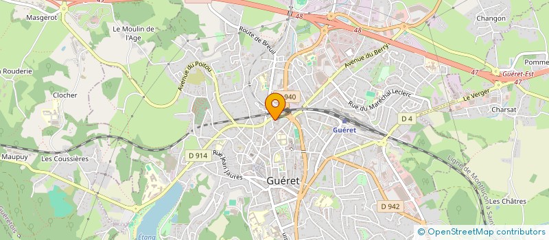 localisation de l'entreprise ESPACE COPIE PLAN à GUERET