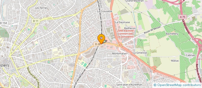 localisation de l'entreprise ESPACE COURRIER à BEZIERS
