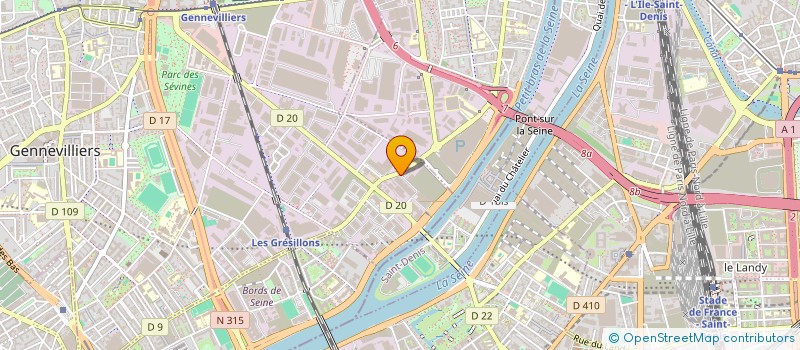 localisation de l'entreprise ESPACE COURSES à GENNEVILLIERS