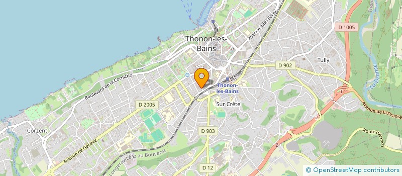 localisation de l'entreprise ESPACE COURTAGE AUTO à THONON-LES-BAINS