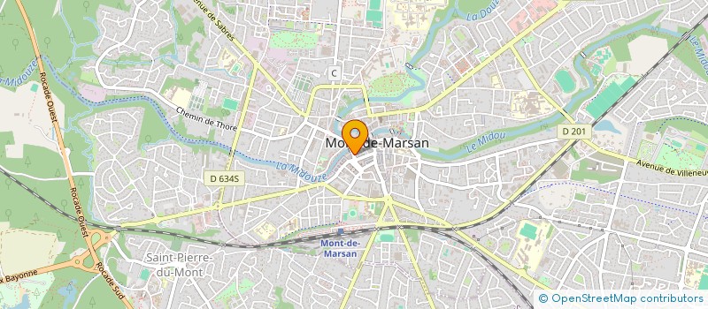 localisation de l'entreprise ESPACE CREA'TIF à MONT-DE-MARSAN