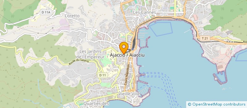 localisation de l'entreprise ESPACE CREATIF' à AJACCIO
