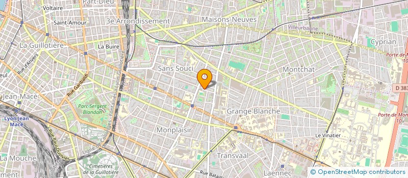 localisation de l'entreprise ESPACE CREATION à LYON