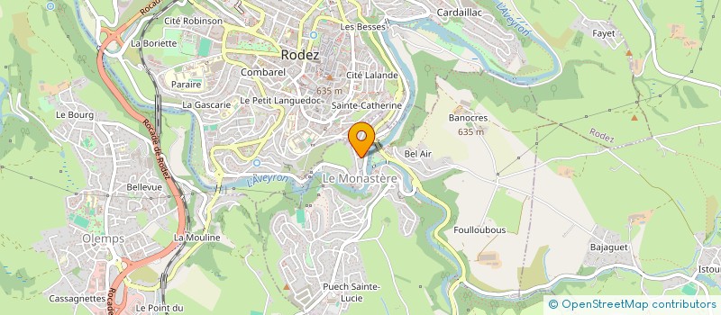 localisation de l'entreprise ESPACE CREATION DANSE  LE MONASTERE