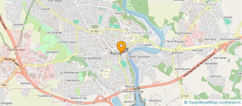 localisation de l'entreprise ESPACE CRISTAL SAS à AURAY