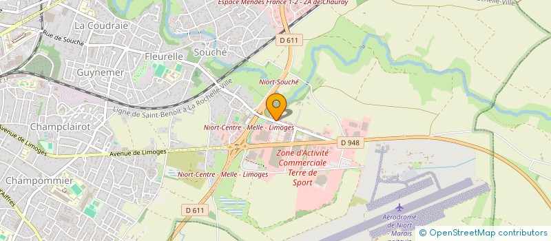localisation de l'entreprise ESPACE CUISI'CERAM à NIORT
