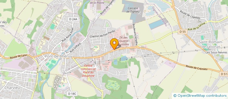 localisation de l'entreprise ESPACE CUISINE DIFFUSION à TIGNIEU-JAMEYZIEU