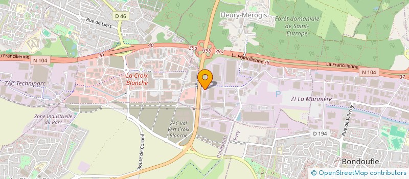 localisation de l'entreprise ESPACE CUISINES à FLEURY-MEROGIS