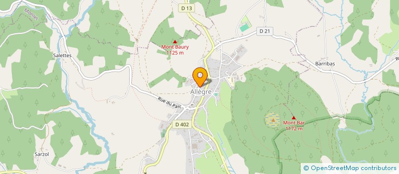 localisation de l'entreprise ESPACE CULTUREL ASSOCIATIF D'ALLEGRE LA COCCINELLE à ALLEGRE