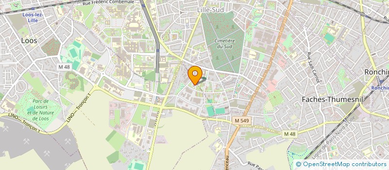 localisation de l'entreprise ESPACE CULTUREL ET CULTUEL GUINEEN DES HAUTS-DE-FRANCE  LOOS