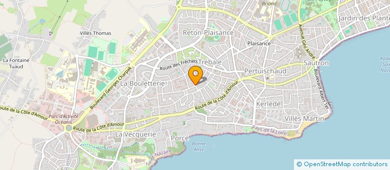 localisation de l'entreprise ESPACE CYBERTEL à SAINT-NAZAIRE