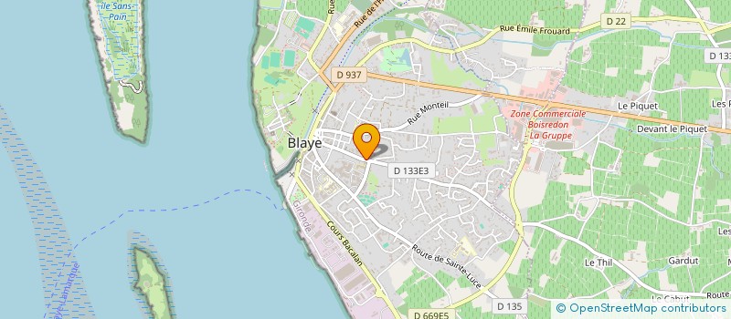 localisation de l'entreprise ESPACE DANSE à BLAYE