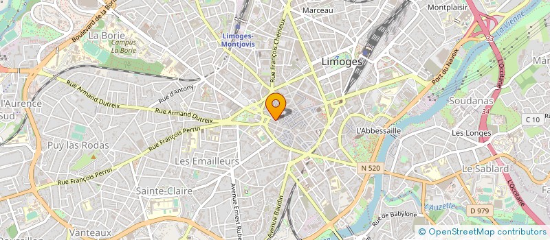 localisation de l'entreprise ESPACE DARNET à LIMOGES