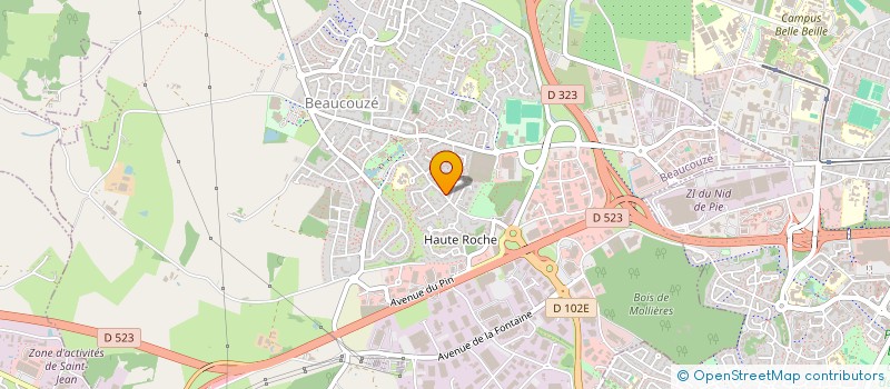 localisation de l'entreprise ESPACE DE HAUTE ROCHE  BEAUCOUZE