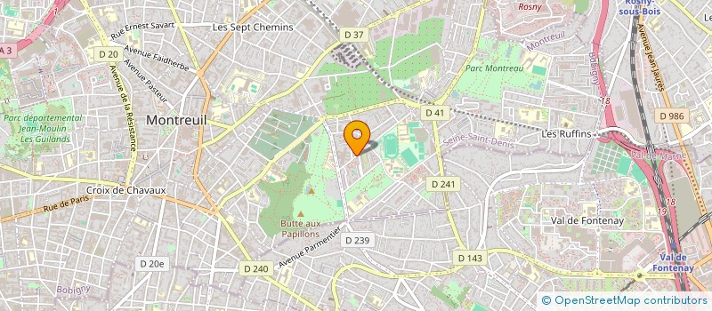 localisation de l'entreprise ESPACE DECO à MONTREUIL