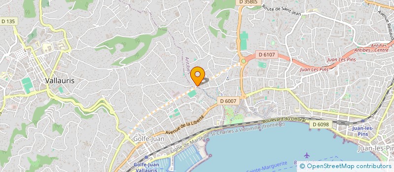 localisation de l'entreprise ESPACE DECO AZUR à ANTIBES