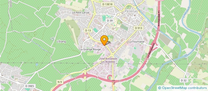 localisation de l'entreprise ESPACE DECORATION à PEZENAS