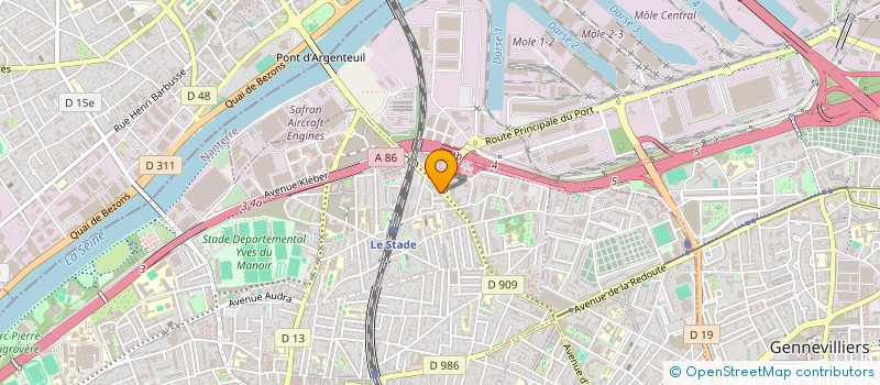 localisation de l'entreprise ESPACE DES CHAMPARONS à COLOMBES