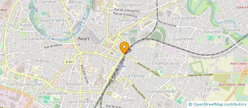 localisation de l'entreprise ESPACE DES CHARMES  NIORT