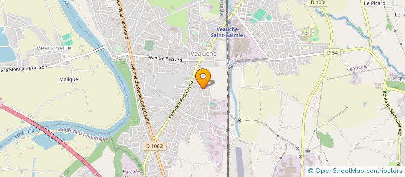 localisation de l'entreprise ESPACE DES LOGES  ANDREZIEUX-BOUTHEON