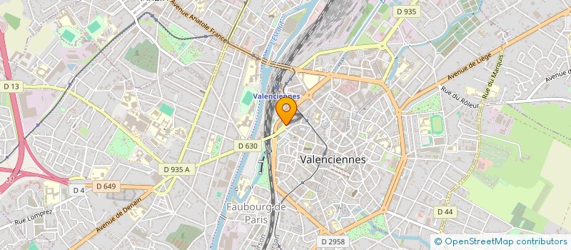 localisation de l'entreprise ESPACE DESIGN à VALENCIENNES