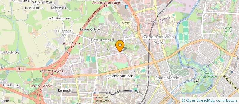 localisation de l'entreprise ESPACE DL.  RENNES