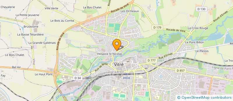 localisation de l'entreprise ESPACE DUGUESCLIN  VITRE