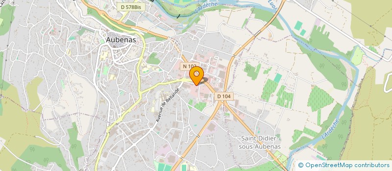 localisation de l'entreprise ESPACE ELEC à AUBENAS