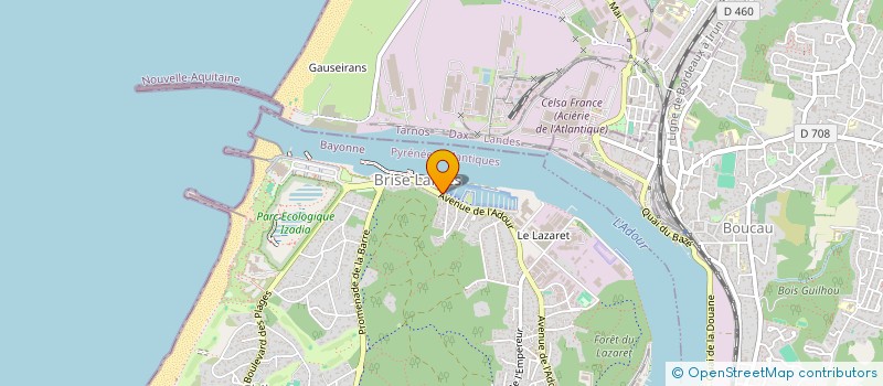 localisation de l'entreprise ESPACE ELECTRONIQUE MARINE à ANGLET