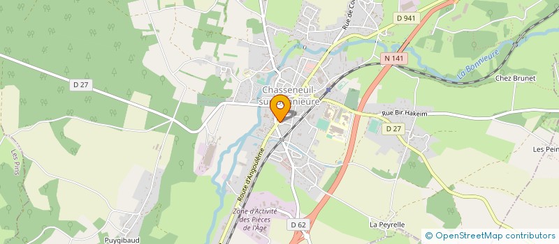 localisation de l'entreprise ESPACE EMERAUDE à CHASSENEUIL-SUR-BONNIEURE