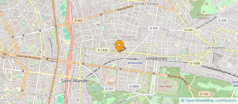 localisation de l'entreprise ESPACE EMOTION à VINCENNES