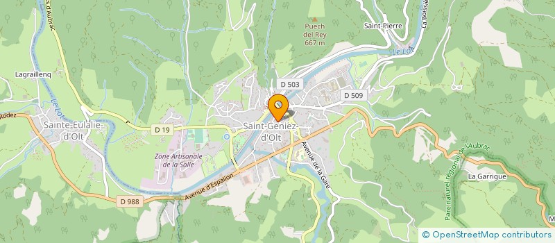 localisation de l'entreprise ESPACE EMPLOI FORMATION - CAUSSES ET AUBRAC à SAINT GENIEZ D'OLT ET D'AUBRAC