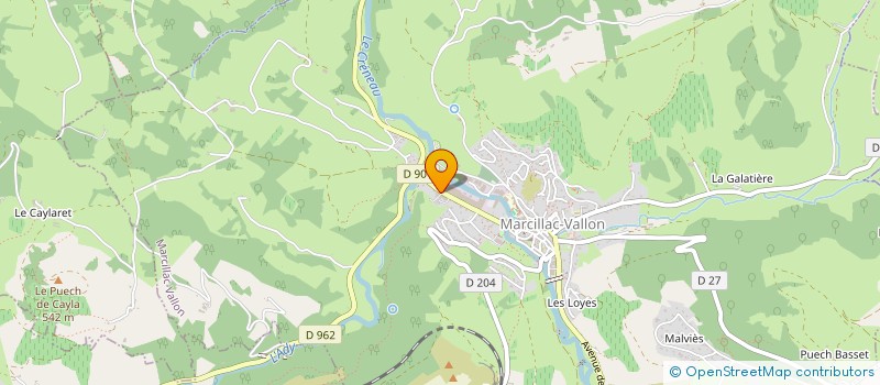 localisation de l'entreprise ESPACE EMPLOI FORMATION CONQUES MARCILLAC à MARCILLAC-VALLON