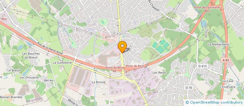 localisation de l'entreprise ESPACE ENERGIES à VERTOU