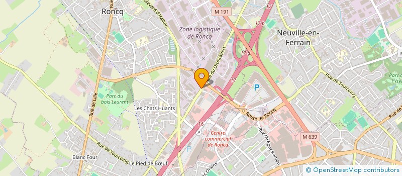 localisation de l'entreprise ESPACE ENTREPRISE AMENAGEMENT  RONCQ