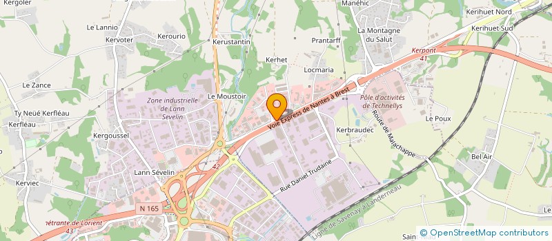 localisation de l'entreprise ESPACE ENVIRONNEMENT à CAUDAN